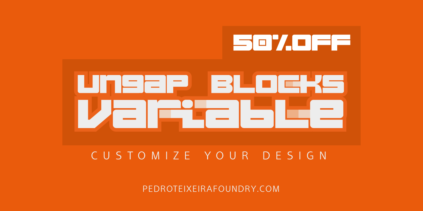 Przykładowa czcionka Ungap Blocks Variable #5